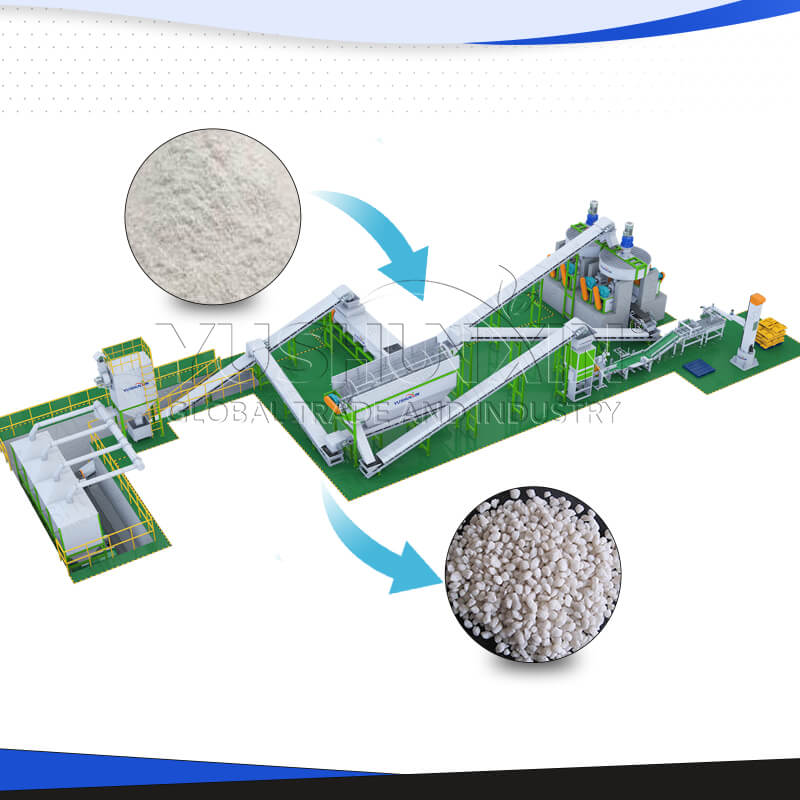 Linha de produção de fertilizantes compostos