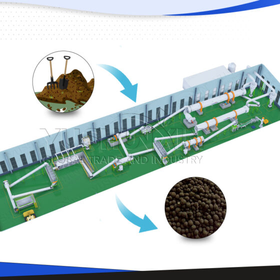 Línea de producción de fertilizantes orgánicos